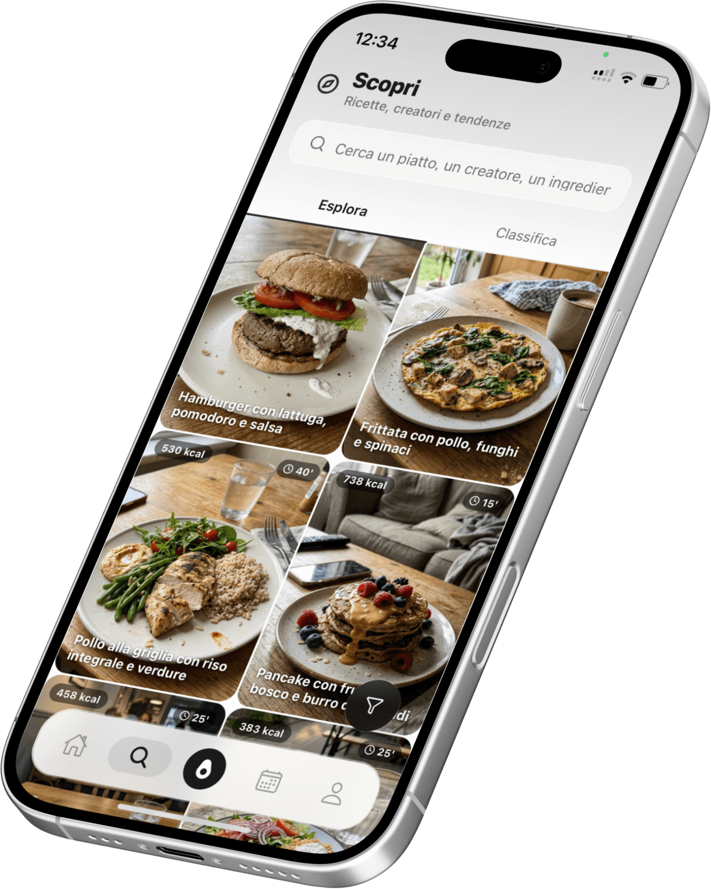 App MyReciply — scopri ricette, traccia le tue macro, scannerizza i tuoi pasti